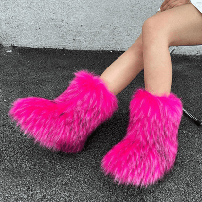 Women's Mid-Calf Fur Boots