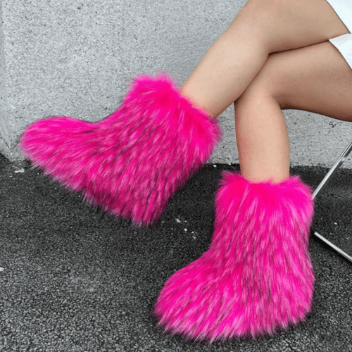 Women's Mid-Calf Fur Boots