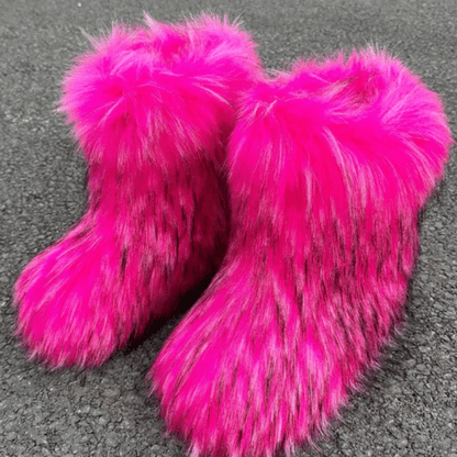 Women's Mid-Calf Fur Boots