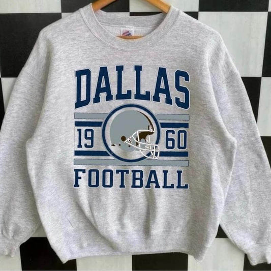 Retro Crewneck Football Sweatshirt